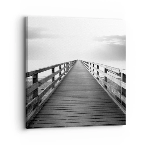 Lærredstryk - Billede på lærred - Ind i det fjerne… - 30x30 cm