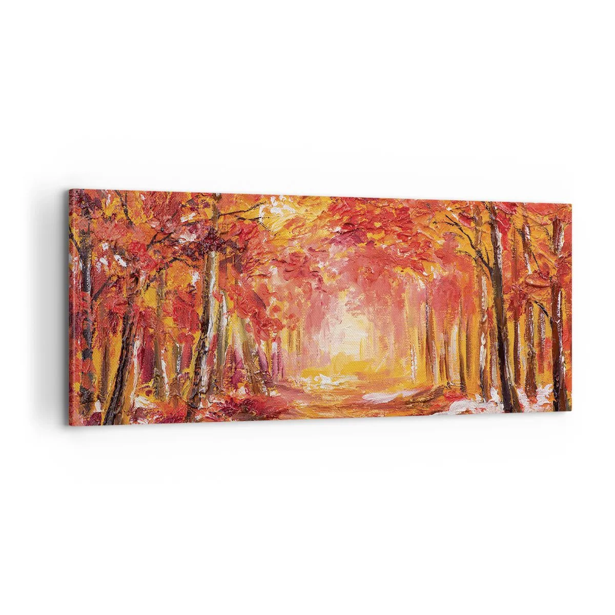 Lærredstryk - Billede på lærred - Kobberskov - 100x40 cm