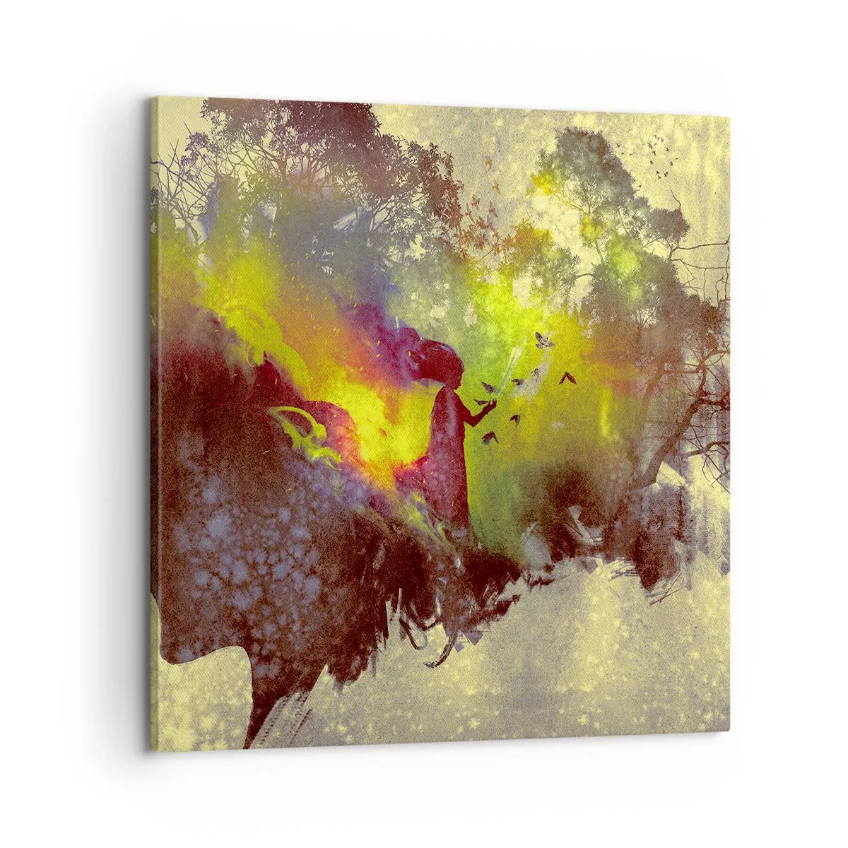 Lærredstryk - Billede på lærred - Moder Natur - 60x60 cm