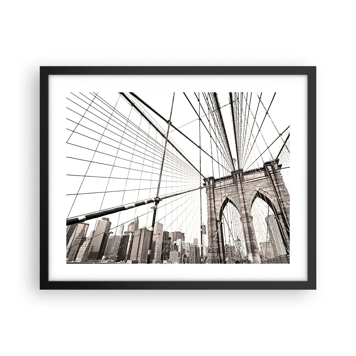 Plakat i sort ramme - Katedralen i New York - 50x40 cm