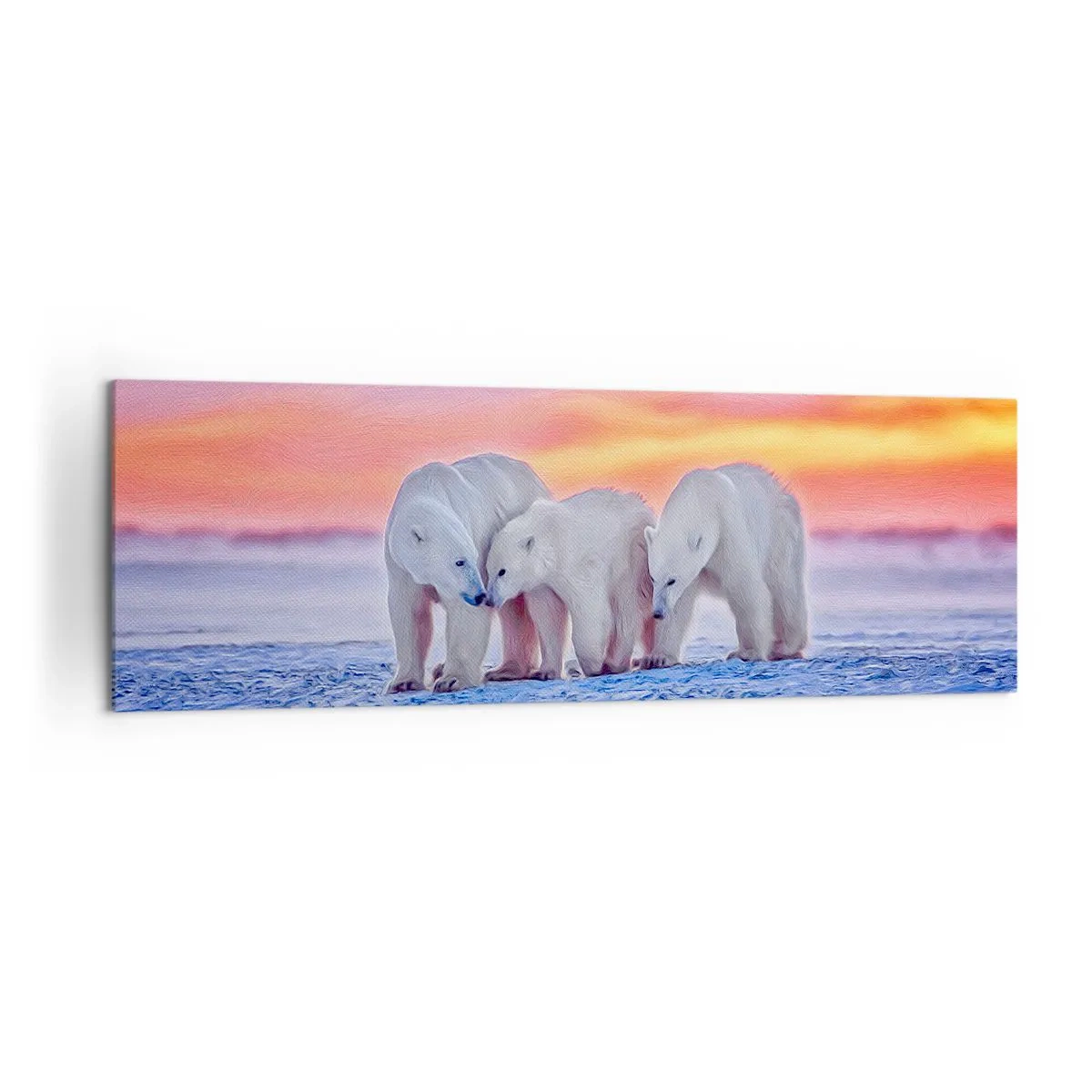 Lærredstryk - Billede på lærred - Familievarme er nok - 160x50 cm