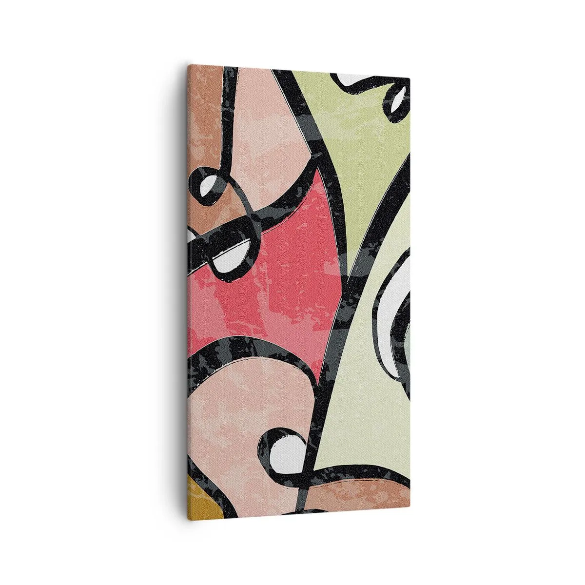 Lærredstryk - Billede på lærred - Pirouetter blandt farver - 55x100 cm