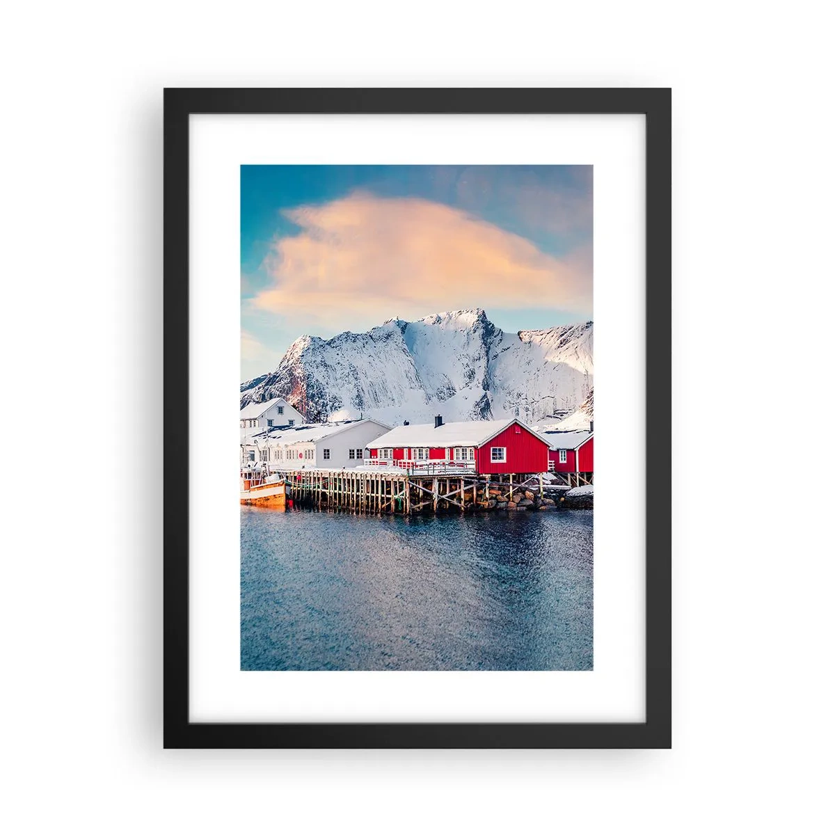 Plakat i sort ramme - Nordlig tilbagetrækning - 30x40 cm
