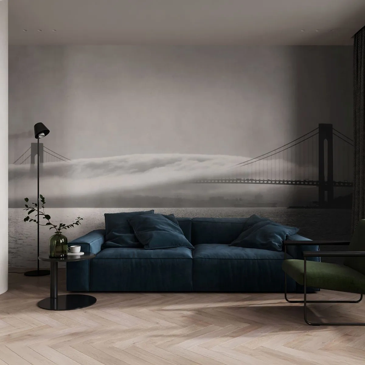 Fototapet Standard Eco - Sejl gennem Golden Gate - Landskab, Bro, San Francisco - 350x256 cm