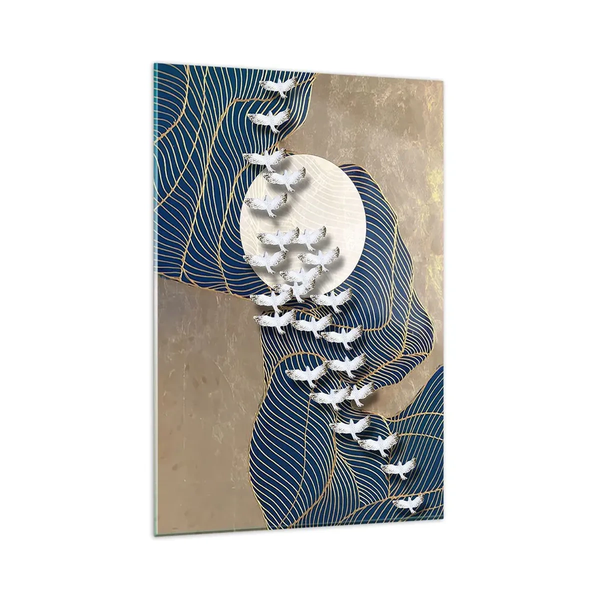 Billede på glas - Frihed, rejselyst, fællesskab - 80x120 cm