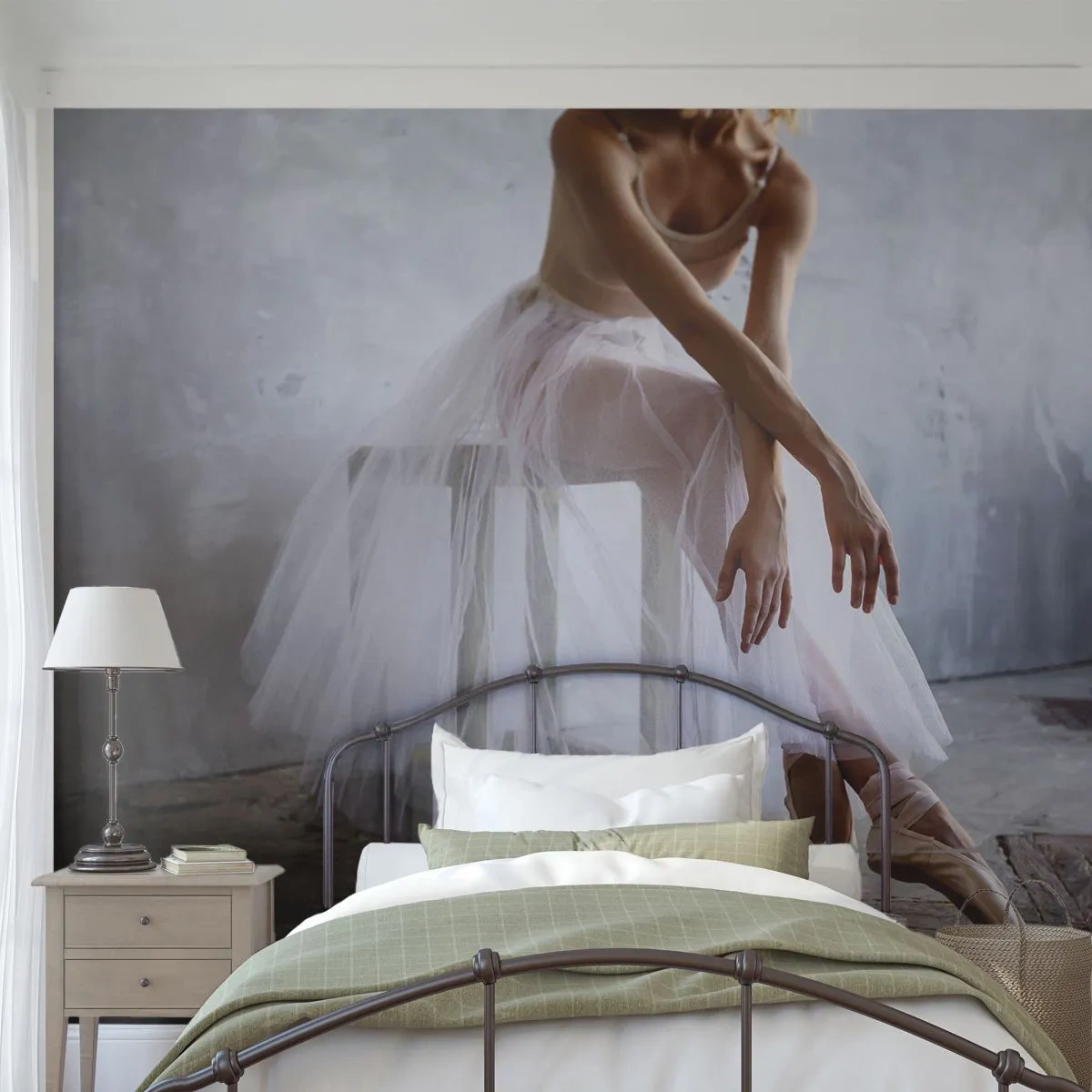 Fototapet Standard Eco - Før rampelysene skinner - Ballerina, Ballet, Dans - 400x280 cm