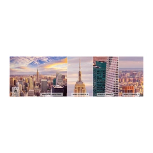 Prøve Fototapet Selvklæbende Deluxe Sticker - Ræk ud efter skyerne selv - By, New York, Arkitektur - 100x30 cm