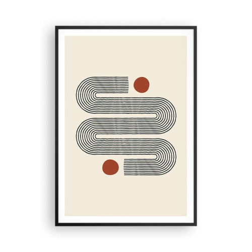Plakat i sort ramme - Fra start til slut - 70x100 cm