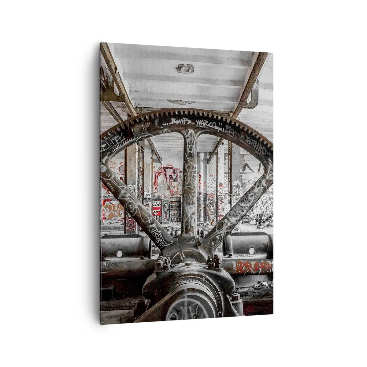 Lærredstryk - Billede på lærred - Fabrikkens hemmelige liv - 70x100 cm