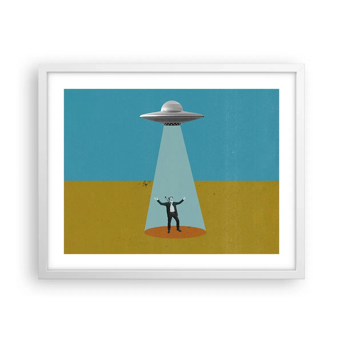 Plakat i hvid ramme - Et tæt møde - 50x40 cm