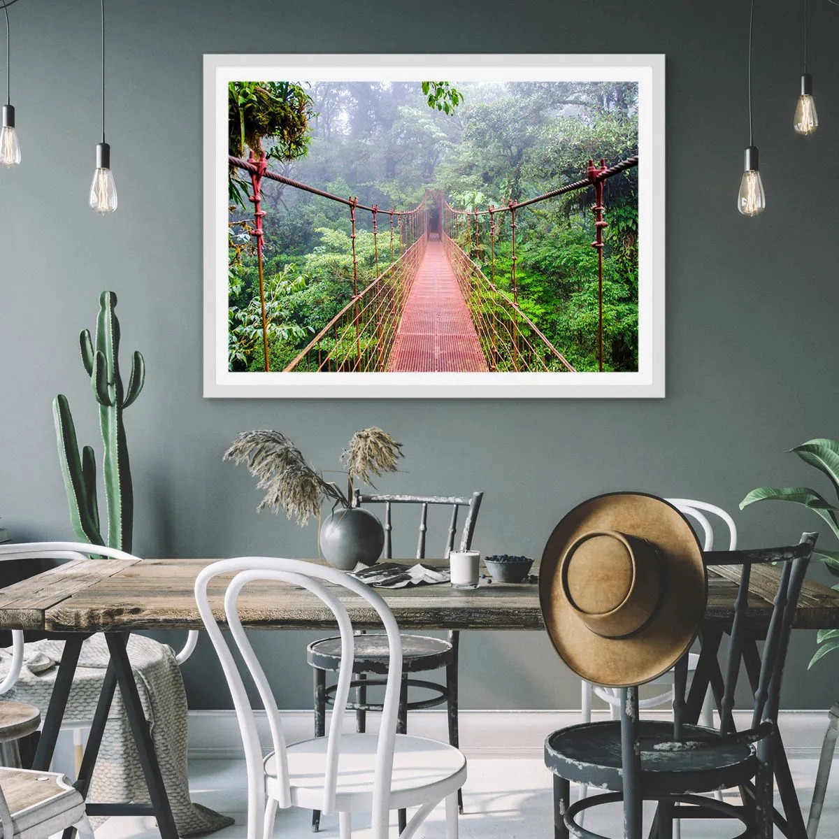 Plakat i hvid ramme - Ophængt over kronerne - 40x30 cm