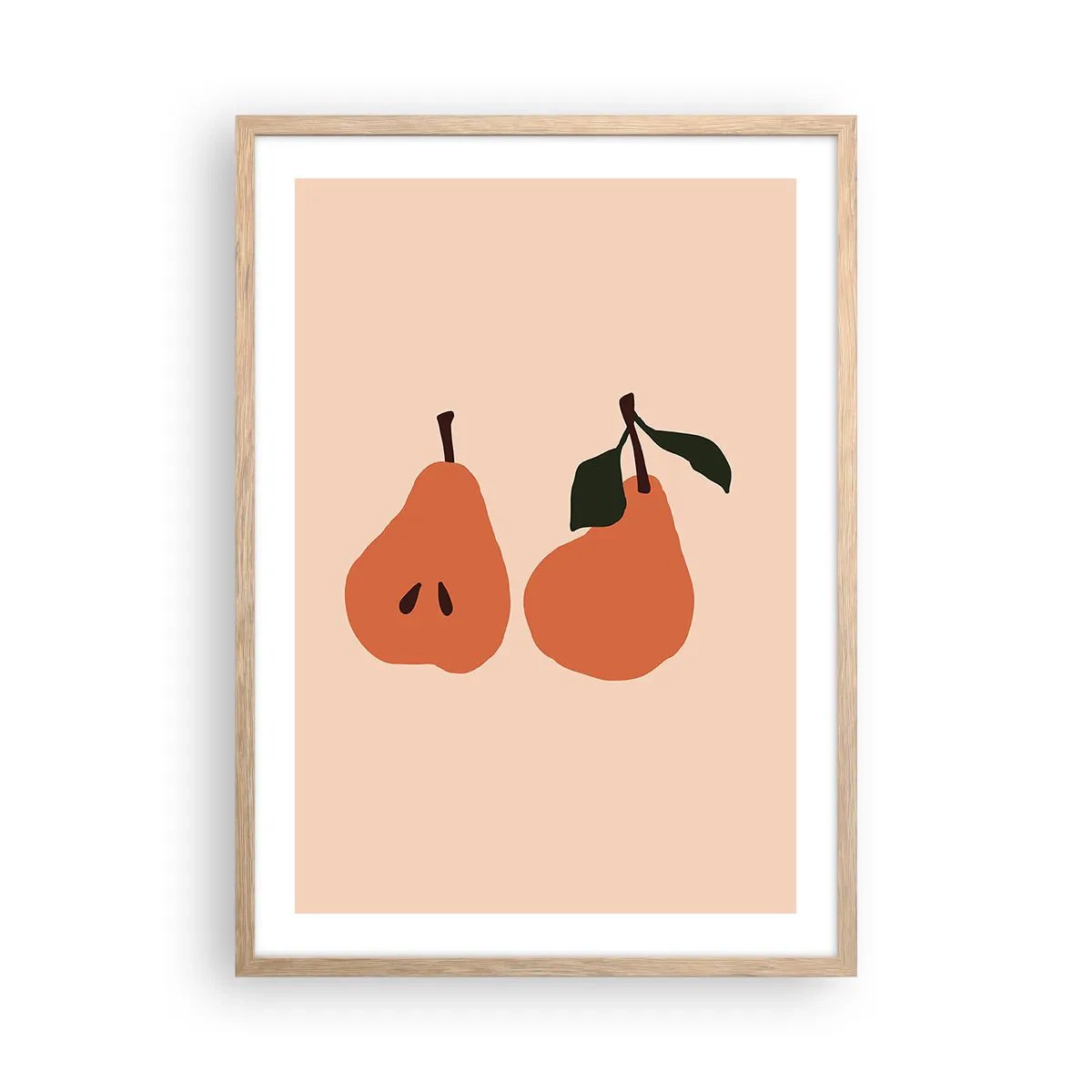 Plakat i ramme af lyst egetræ - Sødmen selv - 50x70 cm