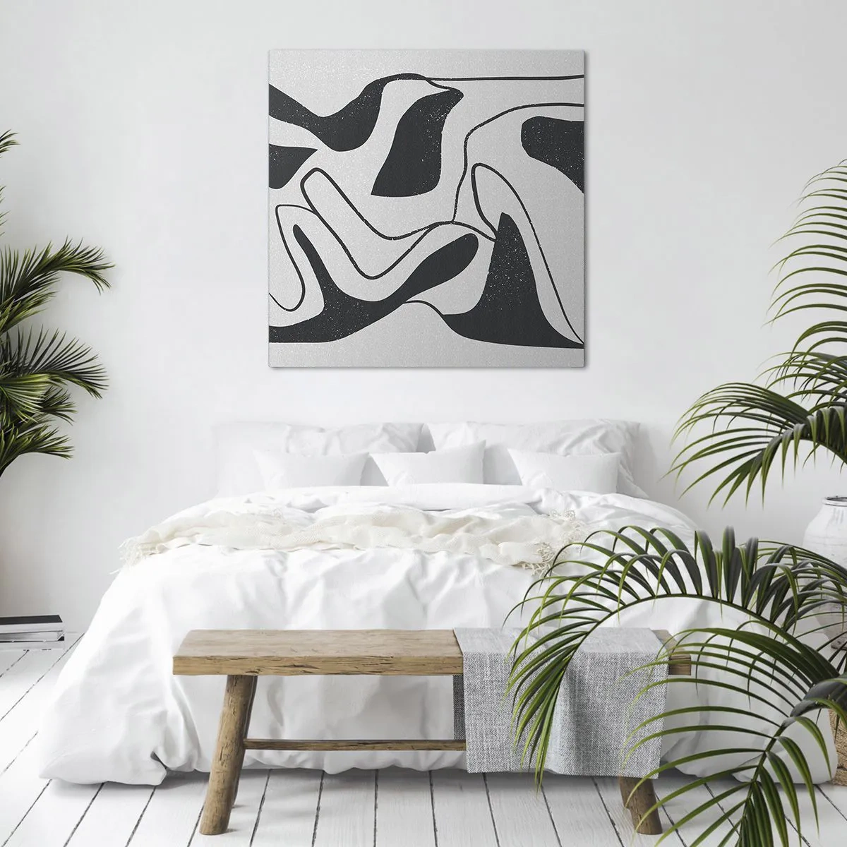 Lærredstryk - Billede på lærred - Abstrakt leg i en labyrint - 30x30 cm