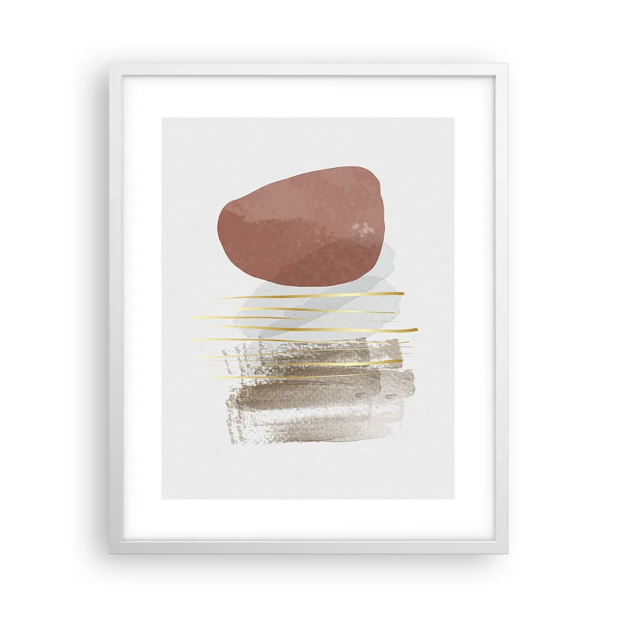 Plakat i hvid ramme - Abstrakt kolonnade - 40x50 cm