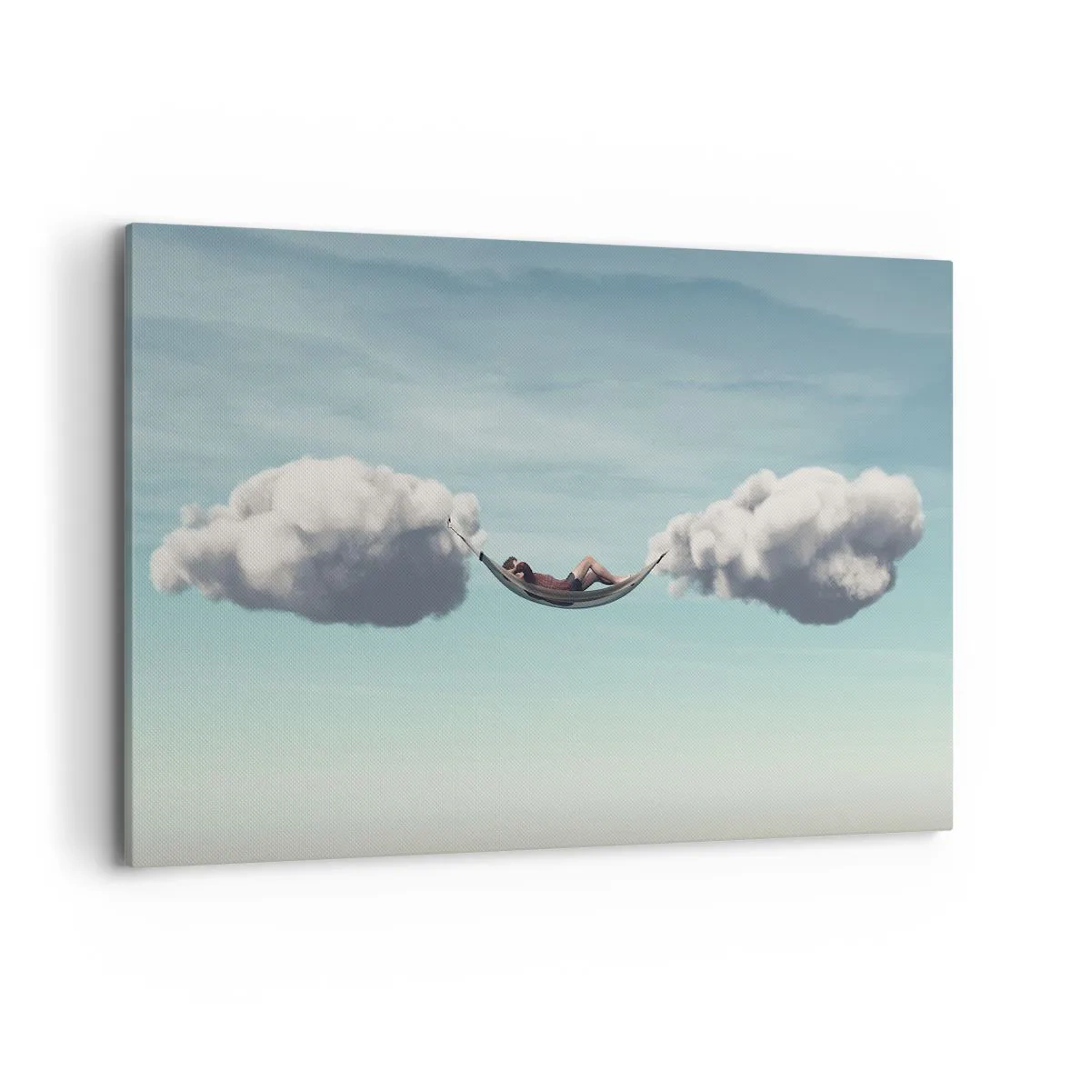 Lærredstryk - Billede på lærred - Lykken i øjeblikket - 100x70 cm