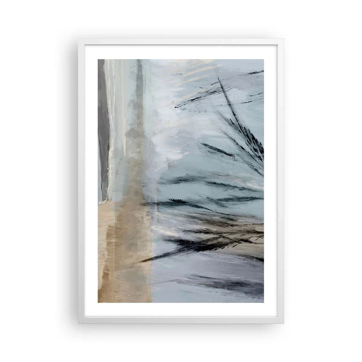 Plakat i hvid ramme - Vintermarker - 50x70 cm