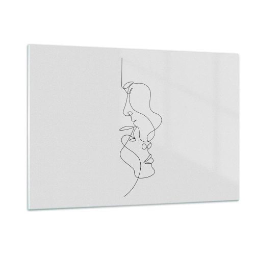 Billede på glas - Gløderne af glubende begær - 120x80 cm