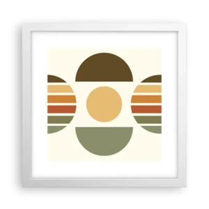 Plakat i hvid ramme - I jordfarver - 30x30 cm