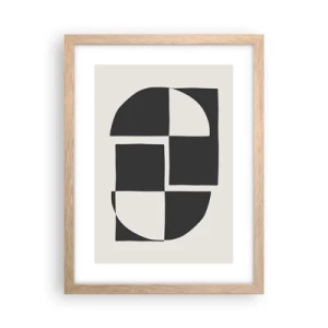 Plakat i ramme af lyst egetræ - Antitese - syntese - 30x40 cm