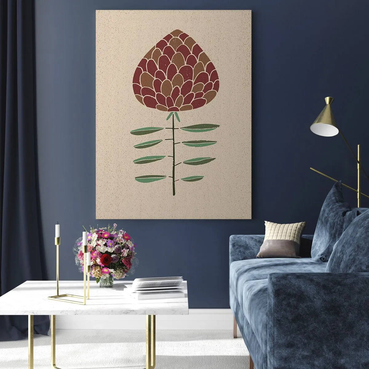 Billede på glas - Som en stor pind - 50x70 cm