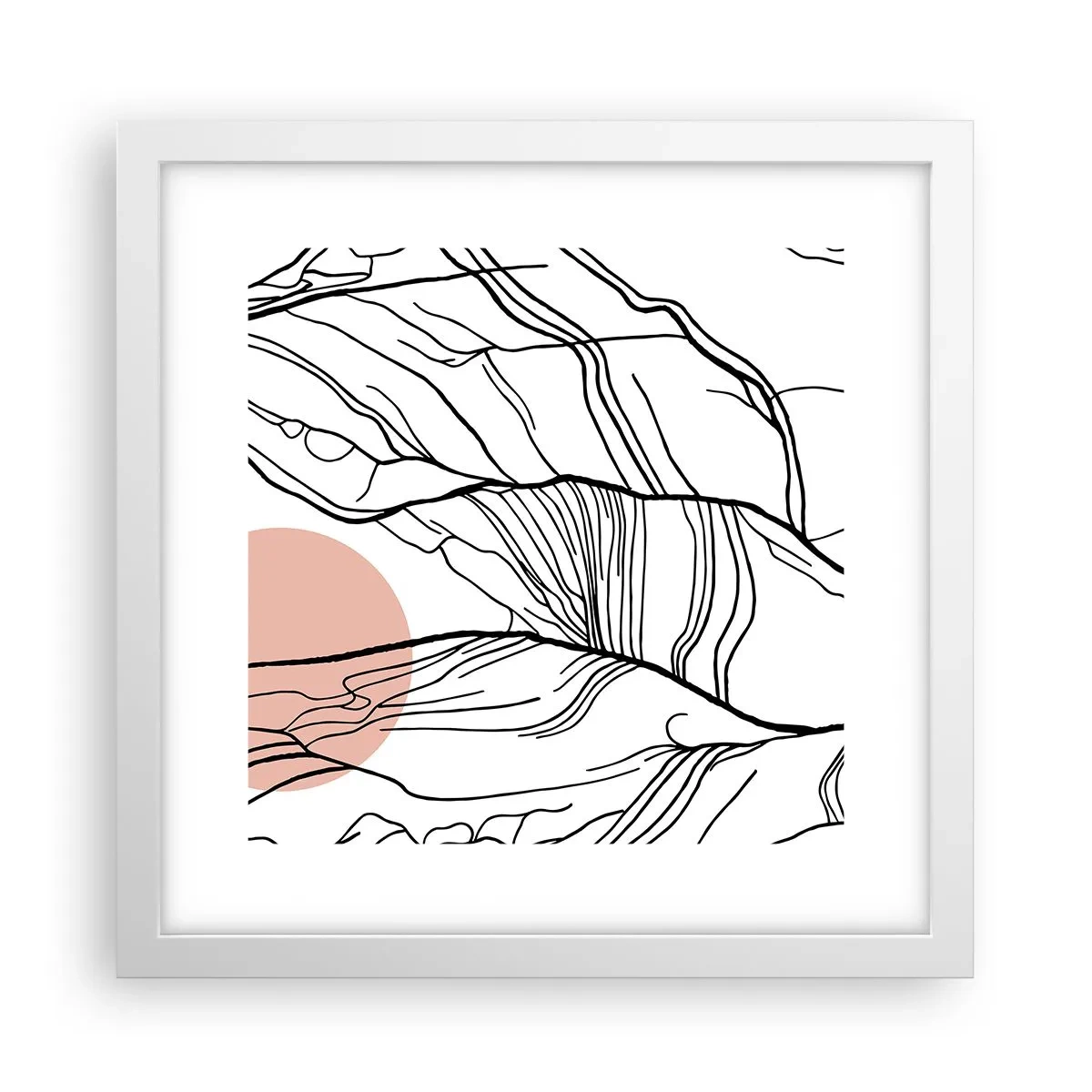 Plakat i hvid ramme - I et netværk af kviste - 30x30 cm