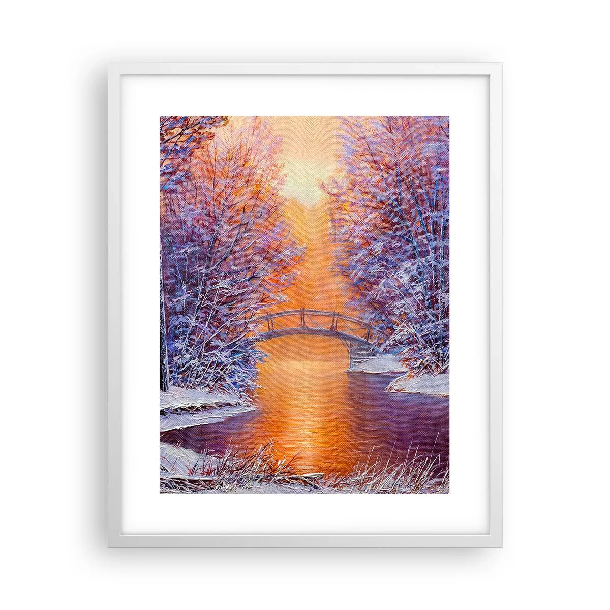 Plakat i hvid ramme - Lad os mødes her - 40x50 cm