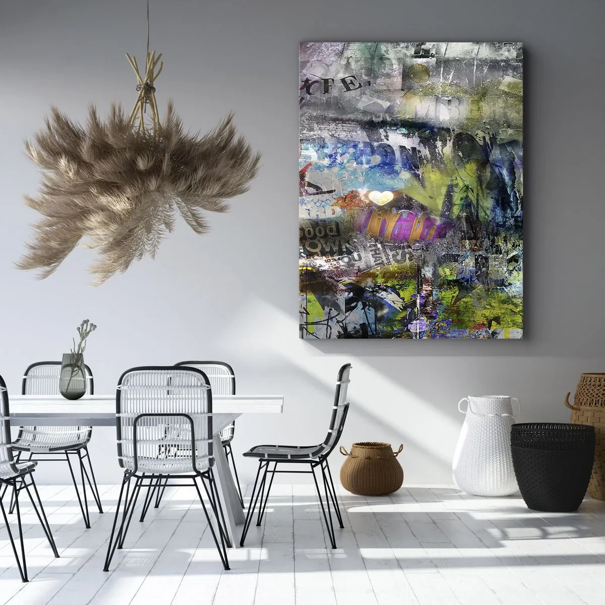 Lærredstryk - Billede på lærred - En collage af minder - 80x120 cm