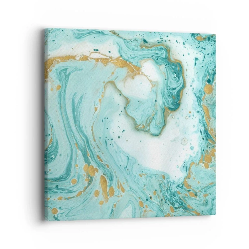 Lærredstryk - Billede på lærred - Under den store bølge i Edo-perioden - 40x40 cm
