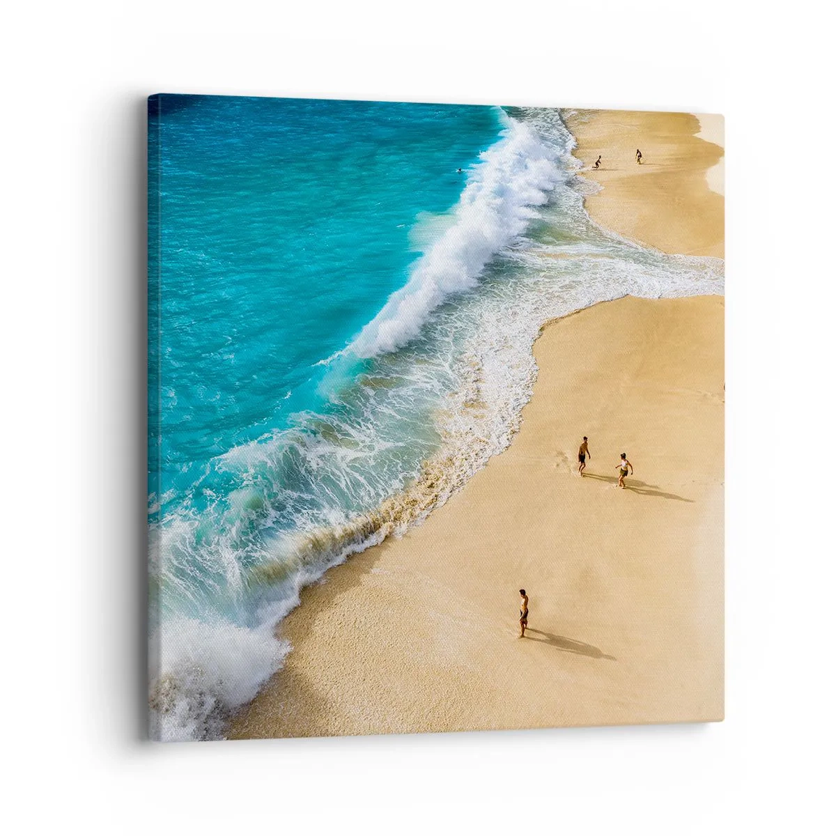 Lærredstryk - Billede på lærred - Og så solen, stranden... - 30x30 cm