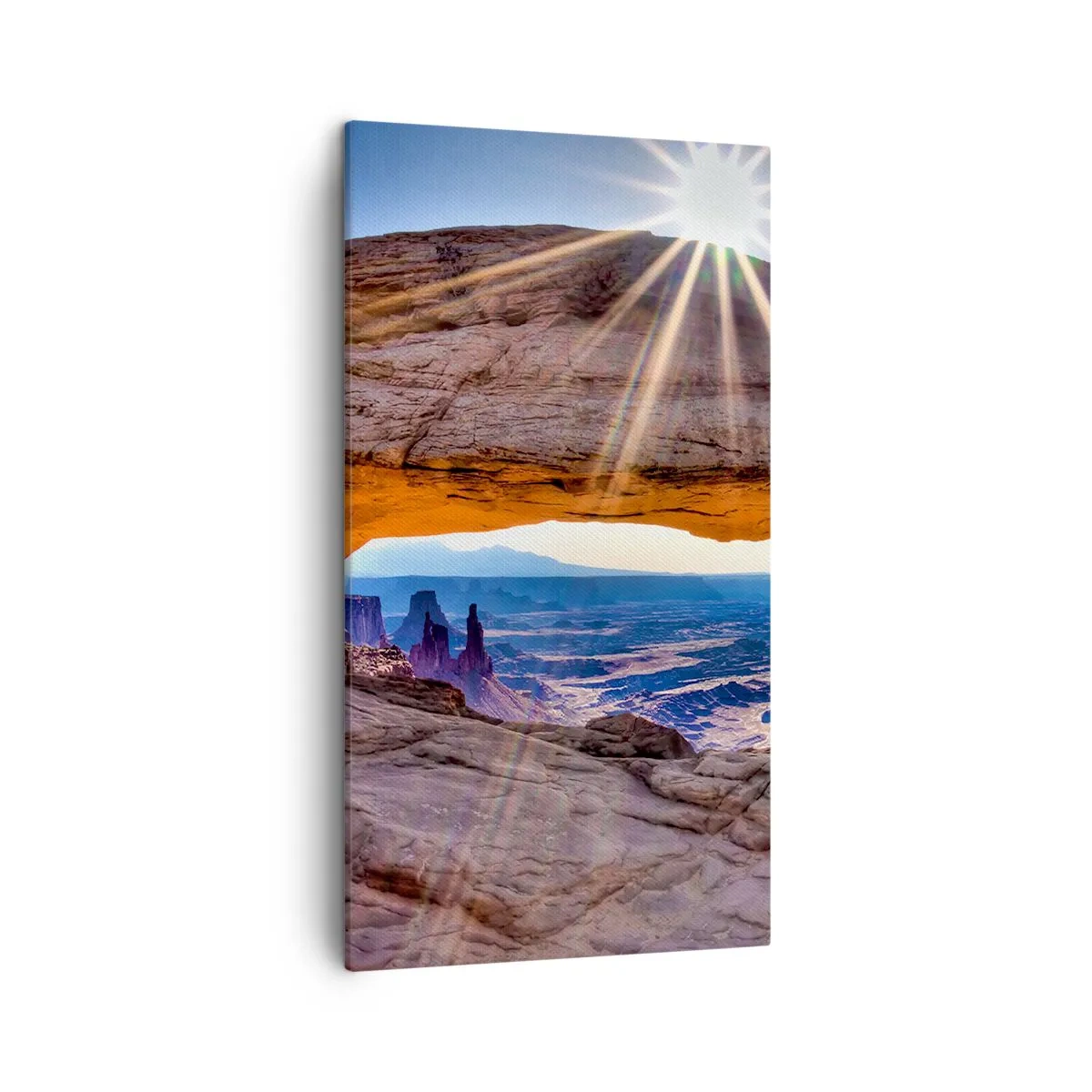 Lærredstryk - Billede på lærred - Gennem stenporten - 45x80 cm