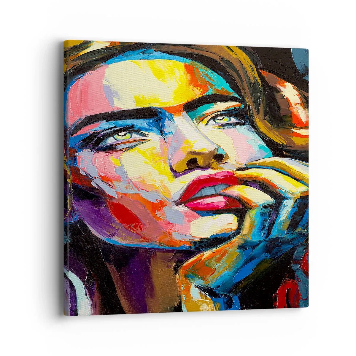 Lærredstryk - Billede på lærred - Drømme som fugle svæver gennem himlen - 40x40 cm