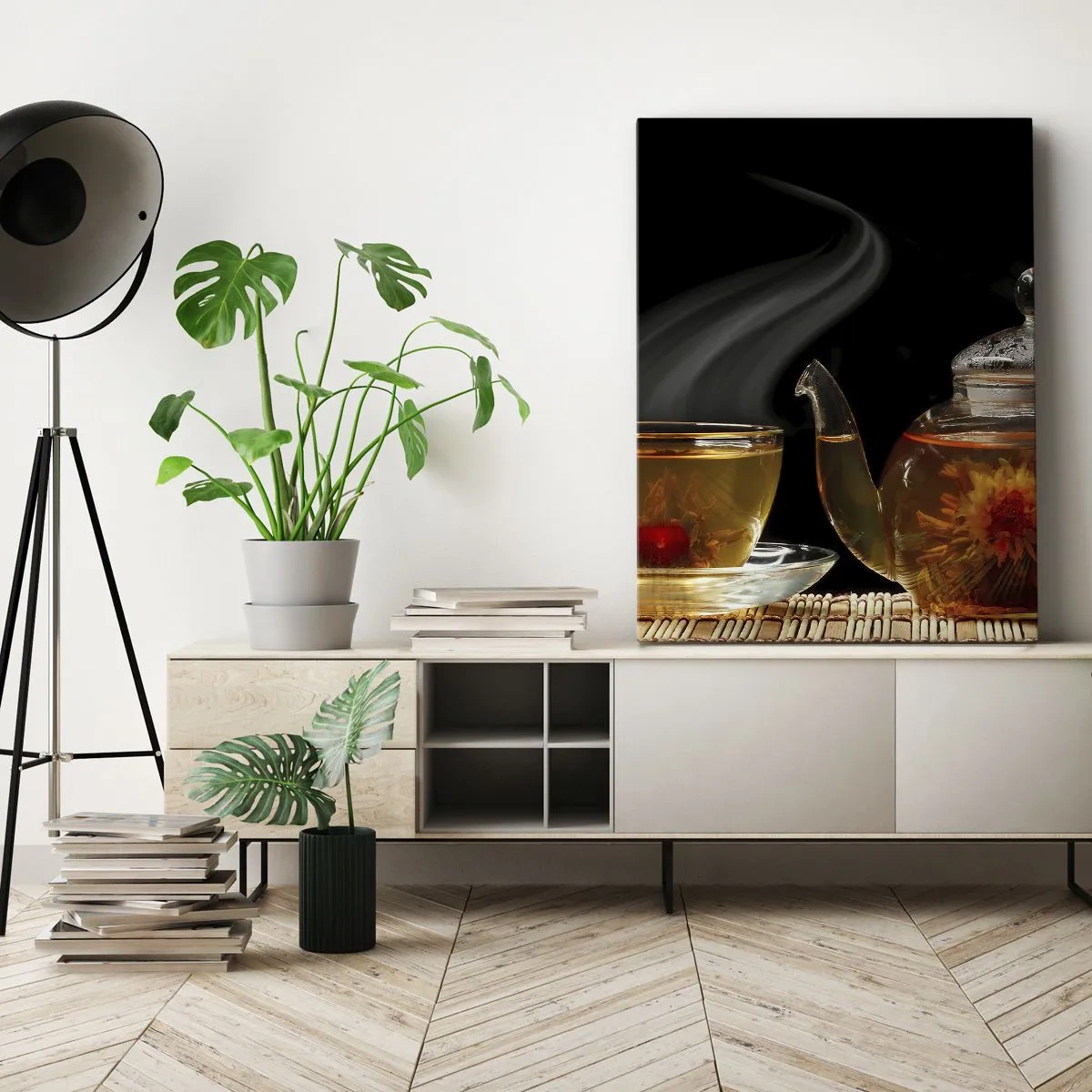 Lærredstryk - Billede på lærred - Magien og kunsten at brygge te - 50x70 cm