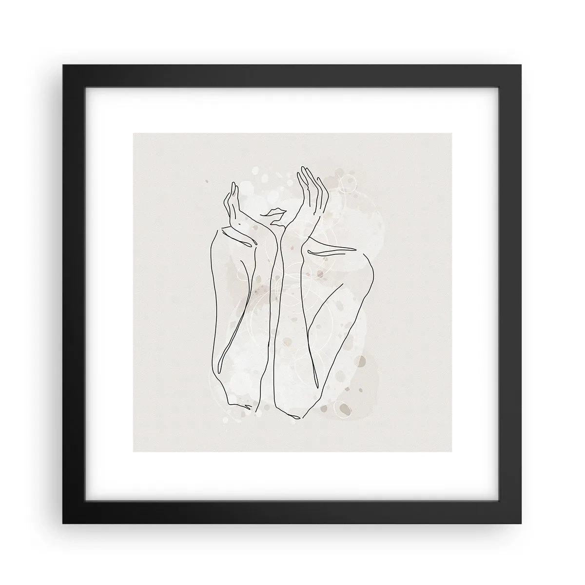 Plakat i sort ramme - En drømmende stund - 30x30 cm