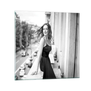 Billede på glas - Bestemt en pariser - 30x30 cm