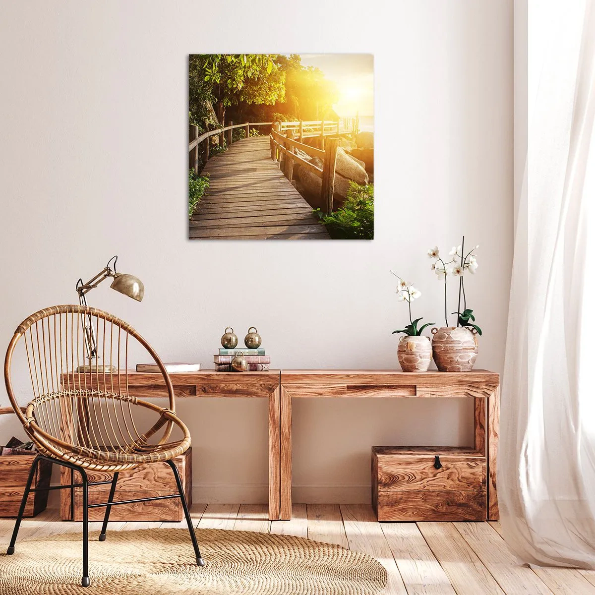 Lærredstryk - Billede på lærred - Endnu et sving, endnu et under - 50x50 cm