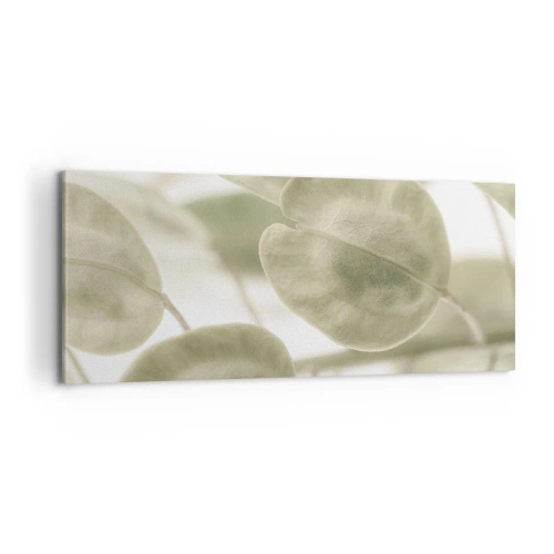 Lærredstryk - Billede på lærred - I begyndelsen var der blade... - 100x40 cm