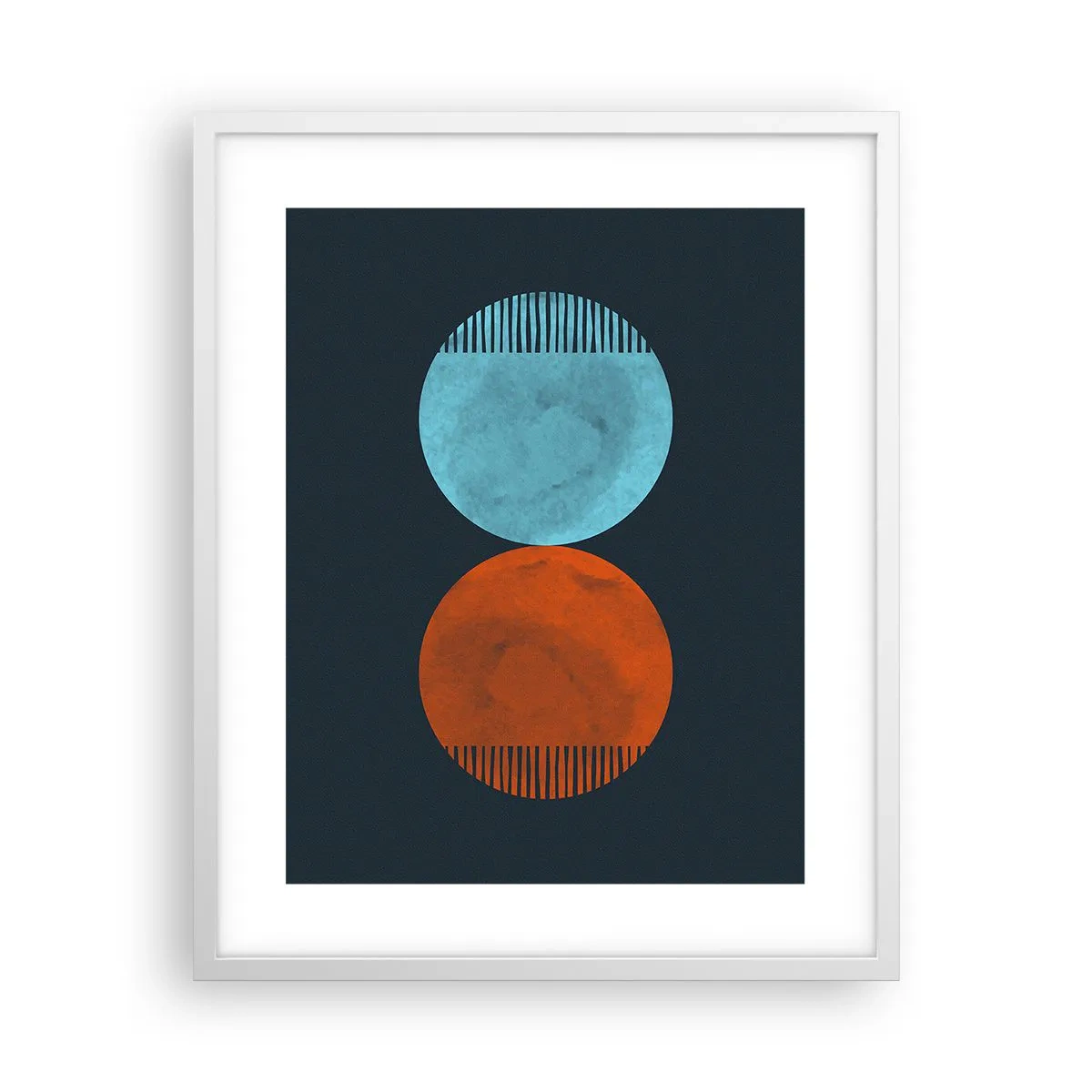 Plakat i hvid ramme - Kun geometri? - 40x50 cm