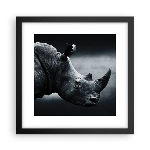 Plakat i sort ramme - Højre profil - 30x30 cm