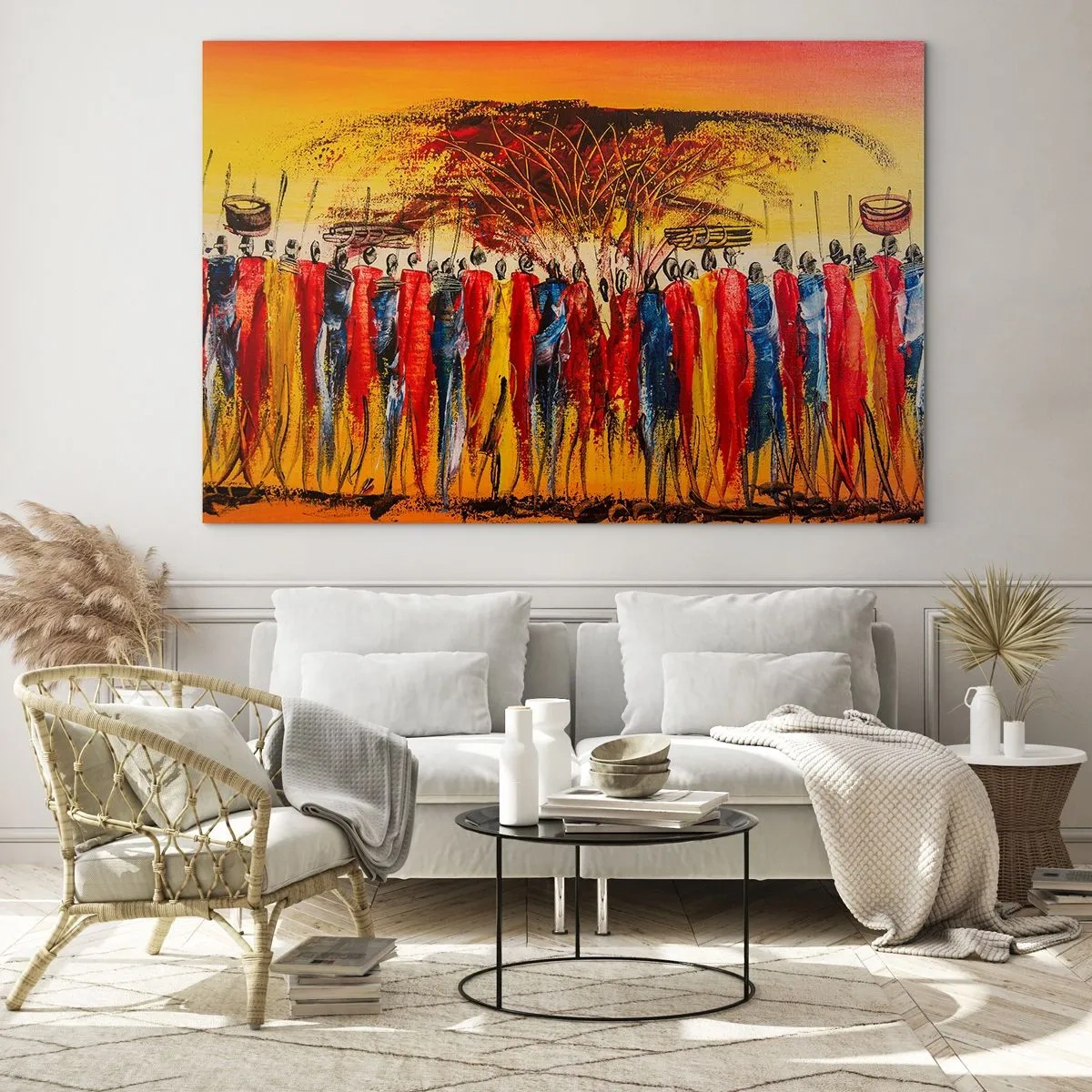 Billede på glas - Der, der, der, der går de - 100x70 cm