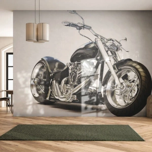 Fototapet på mål Premium Sand - Styrke med karakter - Automotive, Motorcykel, Rejse