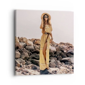 Lærredstryk - Billede på lærred - Magien ved sten - 40x40 cm