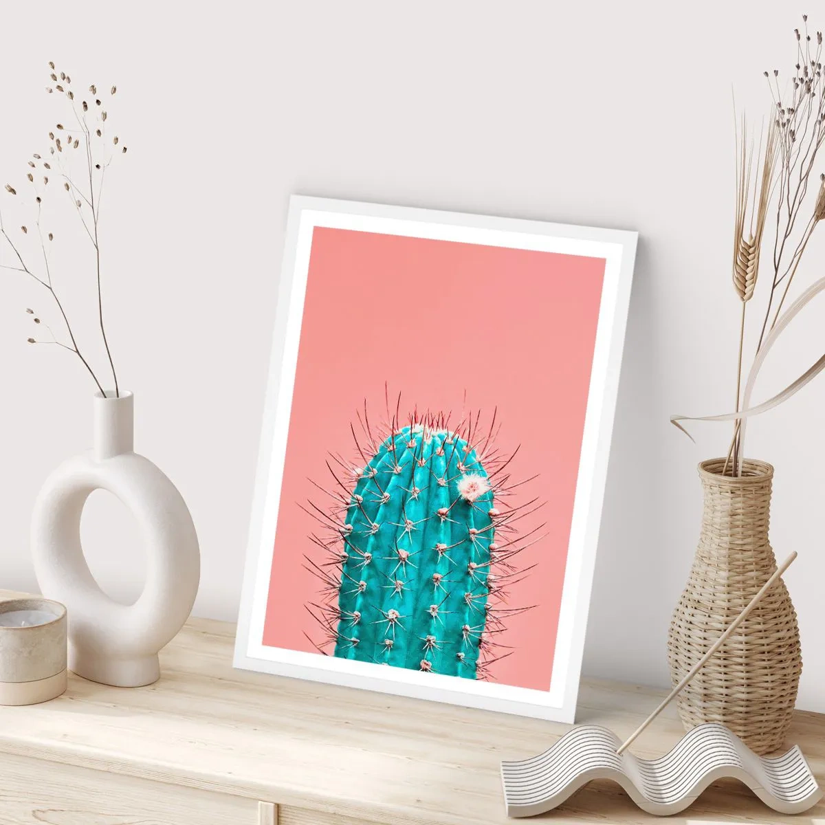 Plakat i hvid ramme - Bare se - 50x70 cm