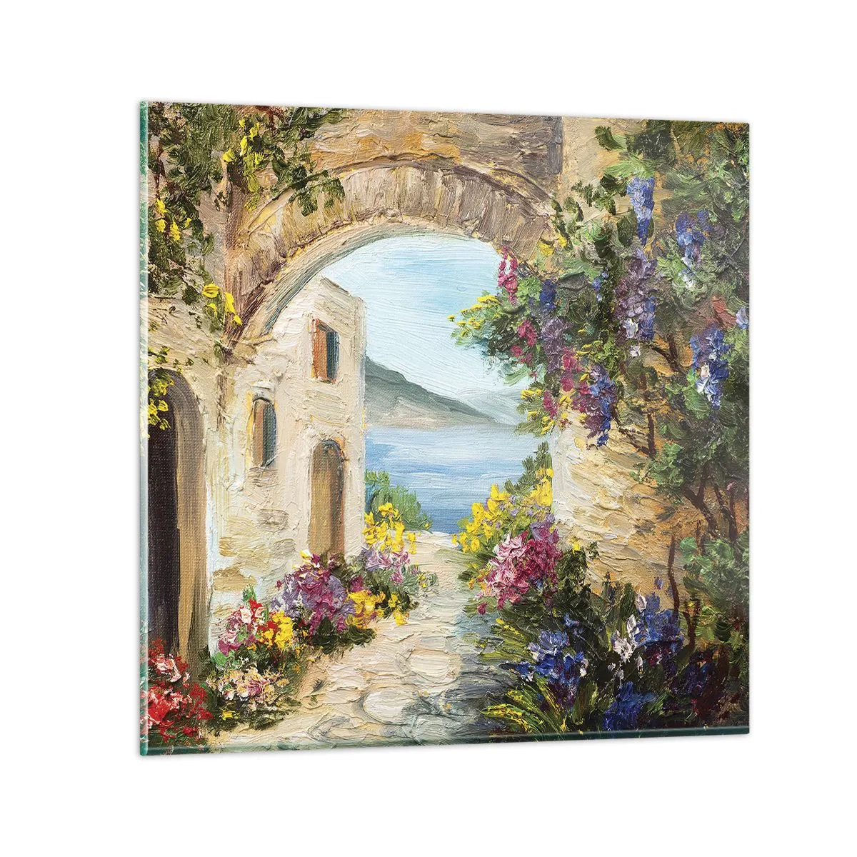 Billede på glas - Charmen af kystlandskabet - 30x30 cm