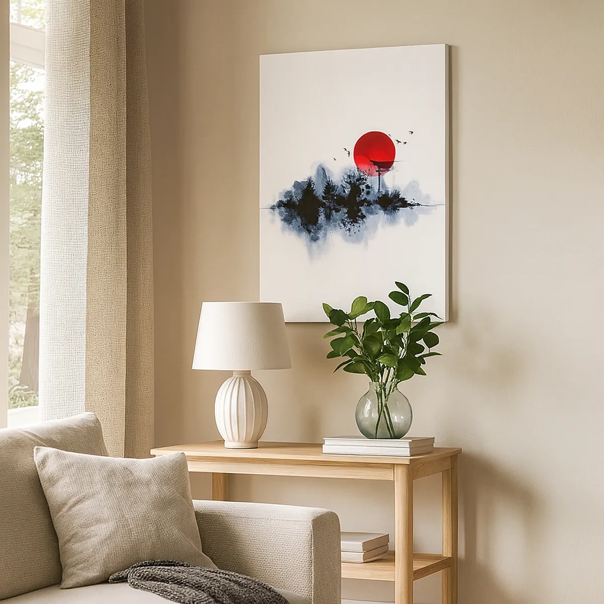 Lærredstryk - Billede på lærred - Et japansk synspunkt - 50x70 cm