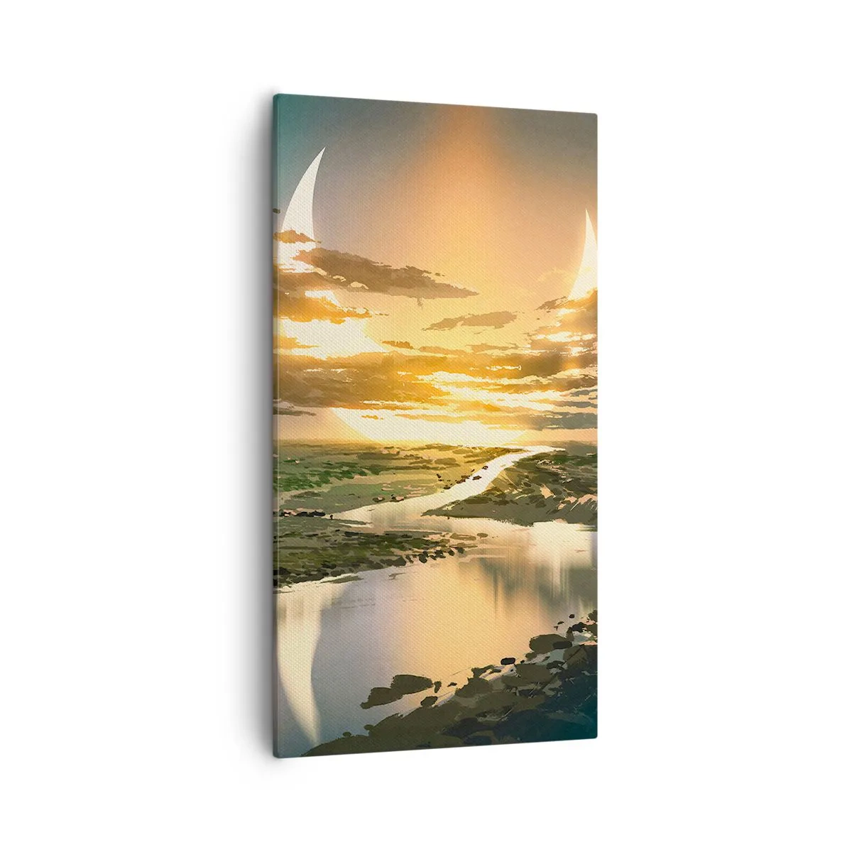 Lærredstryk - Billede på lærred - Et eller andet sted i en galakse langt, langt væk - 55x100 cm