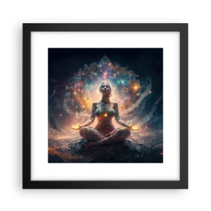 Plakat i sort ramme - Flow af god energi - 30x30 cm