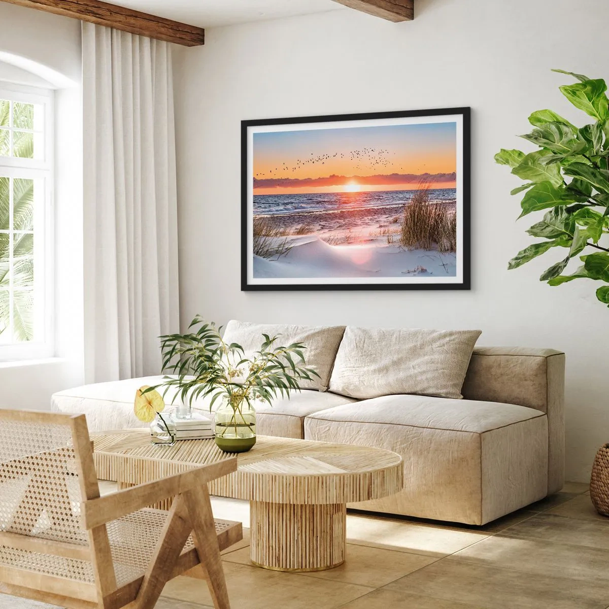 Plakat i sort ramme - Vandret landskab - 40x30 cm
