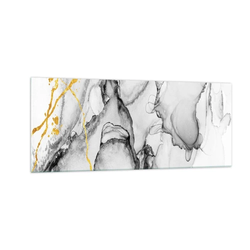 Billede på glas - Sammensætning med guldmotiv - 100x40 cm