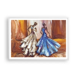 Plakat i hvid ramme - Den taknemmelige duo - 100x70 cm