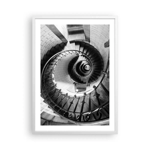 Plakat i hvid ramme - Højt og højere - 50x70 cm